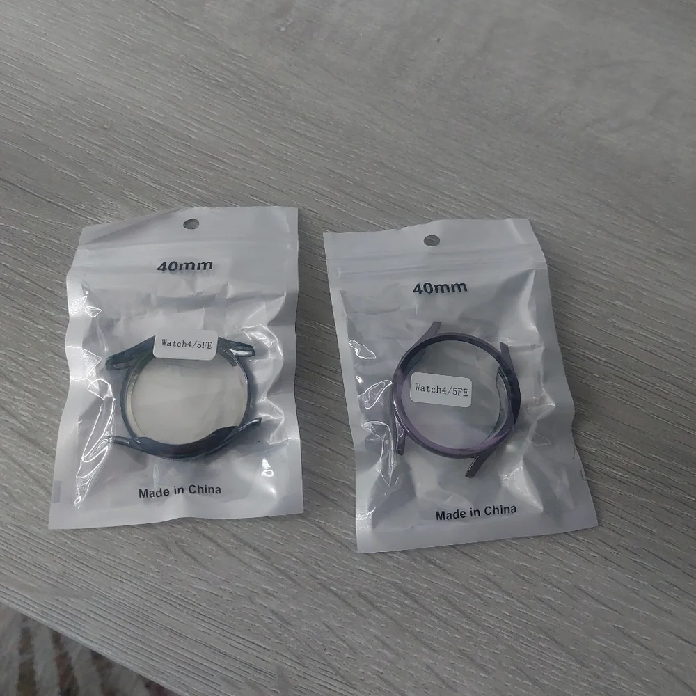 Sansung Smartwatch Cover with Silver and Blue Band Size 40 mm